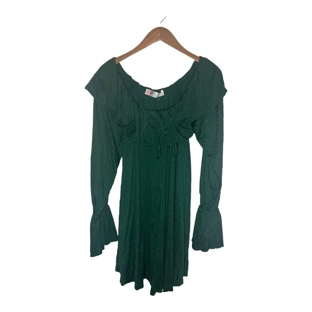Free People Beach Green Hayden Mini Dress XS NTW